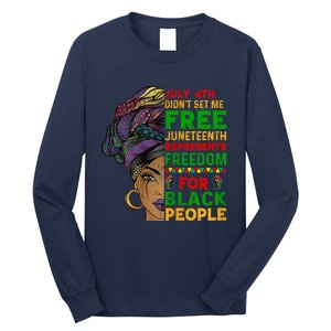 Womens Juneteenth Black Women Because My Ancestor Werent Free 1776 Long Sleeve Shirt