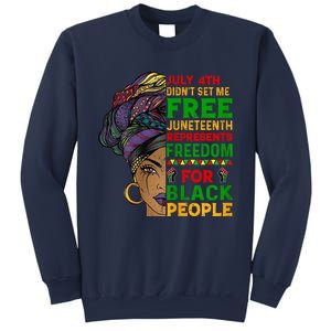 Womens Juneteenth Black Women Because My Ancestor Werent Free 1776 Sweatshirt