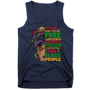 Womens Juneteenth Black Women Because My Ancestor Werent Free 1776 Tank Top