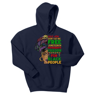 Womens Juneteenth Black Women Because My Ancestor Werent Free 1776 Kids Hoodie