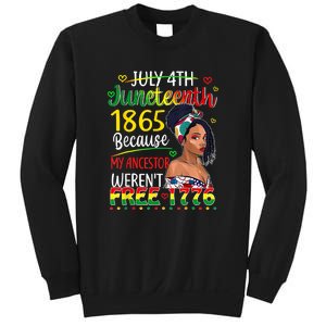 Women Juneteenth Because My Ancestor Werent Free 1776 Gift African Pride Sweatshirt