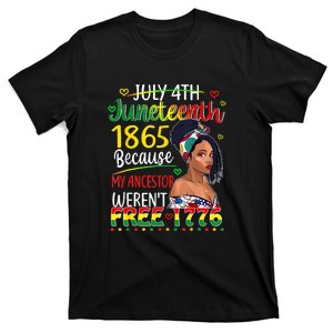 Women Juneteenth Because My Ancestor Werent Free 1776 Gift African Pride T-Shirt