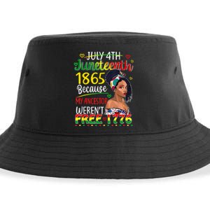 Women Juneteenth Because My Ancestor Werent Free 1776 Gift African Pride Sustainable Bucket Hat