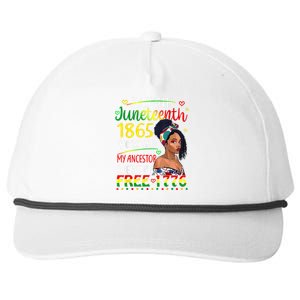 Women Juneteenth Because My Ancestor Werent Free 1776 Gift African Pride Snapback Five-Panel Rope Hat