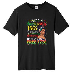 Women Juneteenth Because My Ancestor Werent Free 1776 Gift African Pride Tall Fusion ChromaSoft Performance T-Shirt