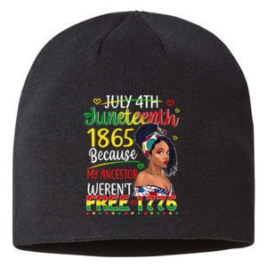 Women Juneteenth Because My Ancestor Werent Free 1776 Gift African Pride Sustainable Beanie