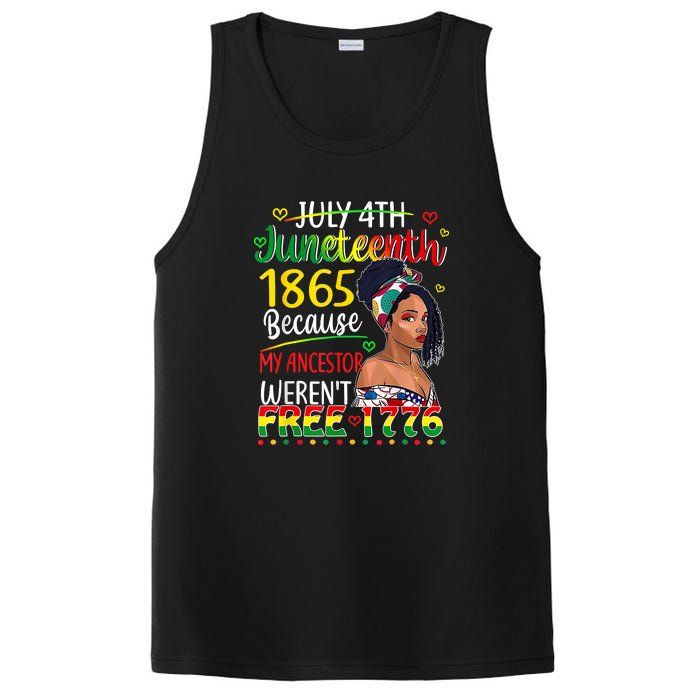 Women Juneteenth Because My Ancestor Werent Free 1776 Gift African Pride PosiCharge Competitor Tank