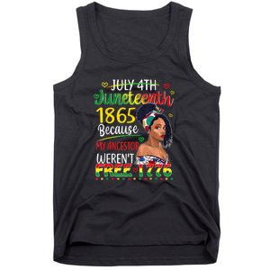 Women Juneteenth Because My Ancestor Werent Free 1776 Gift African Pride Tank Top