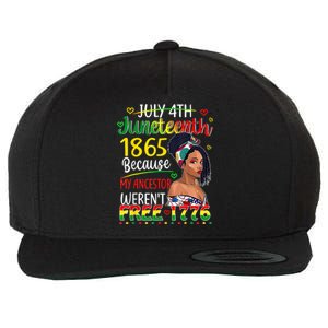 Women Juneteenth Because My Ancestor Werent Free 1776 Gift African Pride Wool Snapback Cap