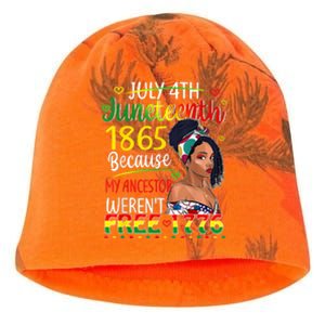 Women Juneteenth Because My Ancestor Werent Free 1776 Gift African Pride Kati - Camo Knit Beanie