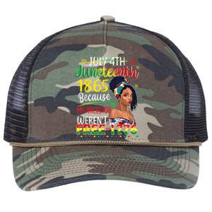 Women Juneteenth Because My Ancestor Werent Free 1776 Gift African Pride Retro Rope Trucker Hat Cap