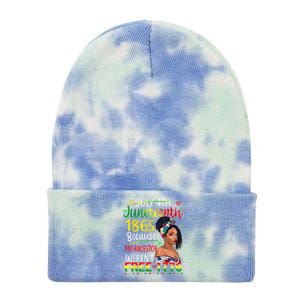 Women Juneteenth Because My Ancestor Werent Free 1776 Gift African Pride Tie Dye 12in Knit Beanie