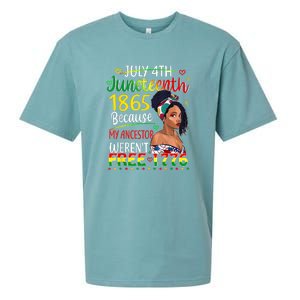 Women Juneteenth Because My Ancestor Werent Free 1776 Gift African Pride Sueded Cloud Jersey T-Shirt