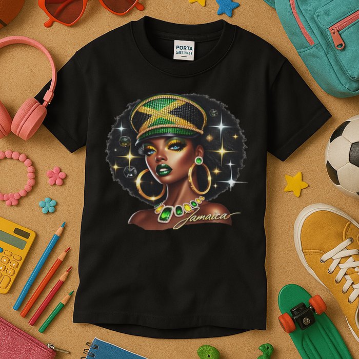 Women Jamaica Clothes Jamaica Flag Kids T-Shirt