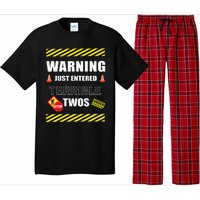 Warning Just Entered Terrible Twos Second 2nd Birthday Boy Pajama Set