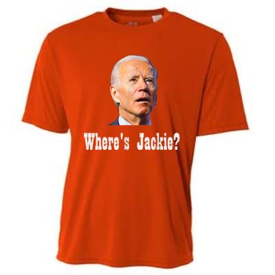 Where's Jackie? Funny AntiBiden Cooling Performance Crew T-Shirt