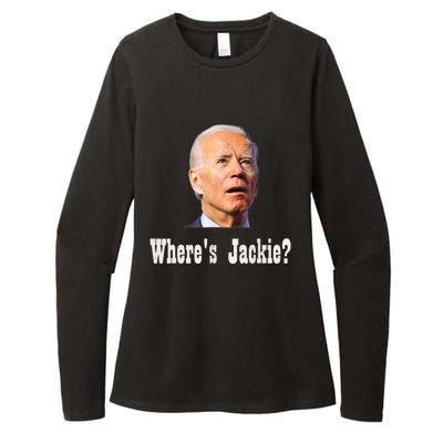 Where's Jackie? Funny AntiBiden Womens CVC Long Sleeve Shirt