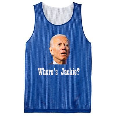 Where's Jackie? Funny AntiBiden Mesh Reversible Basketball Jersey Tank