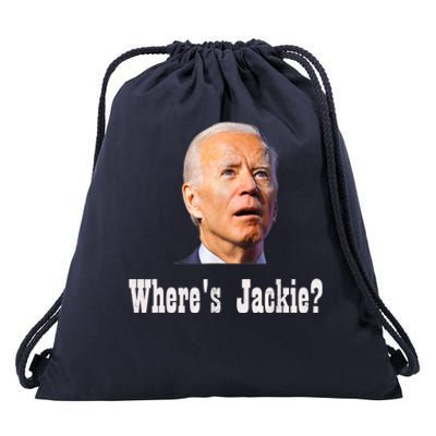 Where's Jackie? Funny AntiBiden Drawstring Bag