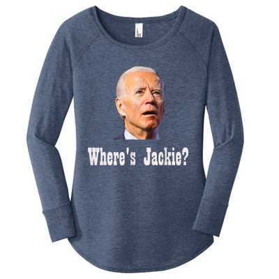 Where's Jackie? Funny AntiBiden Women's Perfect Tri Tunic Long Sleeve Shirt