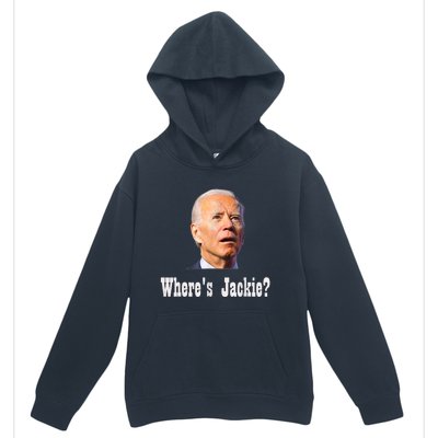 Where's Jackie? Funny AntiBiden Urban Pullover Hoodie