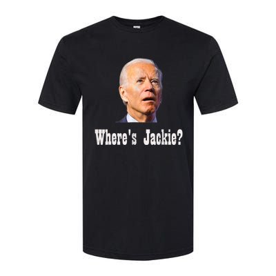 Where's Jackie? Funny AntiBiden Softstyle® CVC T-Shirt