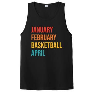 Wo January February Basketball April Funny Retro PosiCharge Competitor Tank