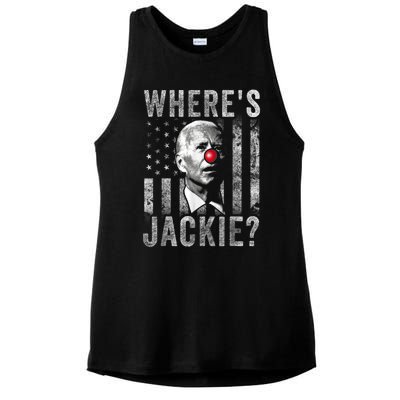 Where's Jackie Funny AntiBiden Ladies PosiCharge Tri-Blend Wicking Tank