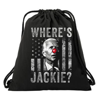 Where's Jackie Funny AntiBiden Drawstring Bag