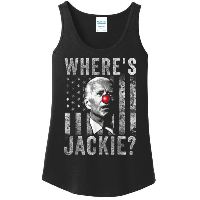 Where's Jackie Funny AntiBiden Ladies Essential Tank