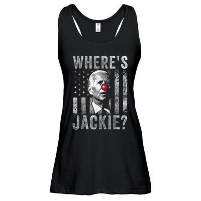 Where's Jackie Funny AntiBiden Ladies Essential Flowy Tank