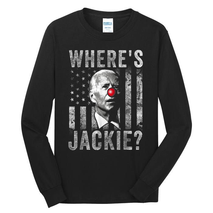 Where's Jackie Funny AntiBiden Tall Long Sleeve T-Shirt