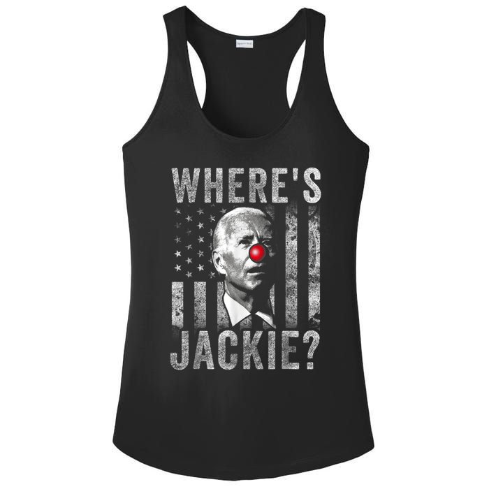 Where's Jackie Funny AntiBiden Ladies PosiCharge Competitor Racerback Tank