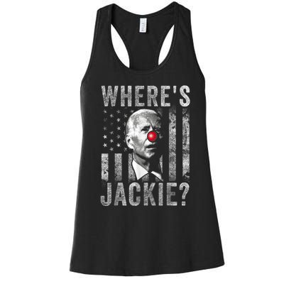 Where's Jackie Funny AntiBiden Women's Racerback Tank