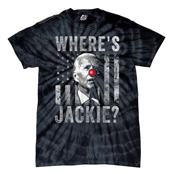 Where's Jackie Funny AntiBiden Tie-Dye T-Shirt