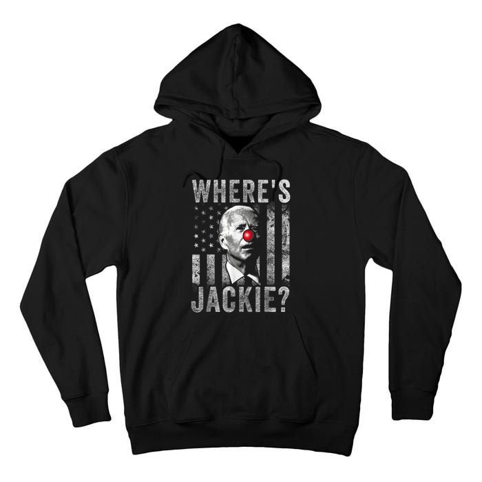 Where's Jackie Funny AntiBiden Tall Hoodie