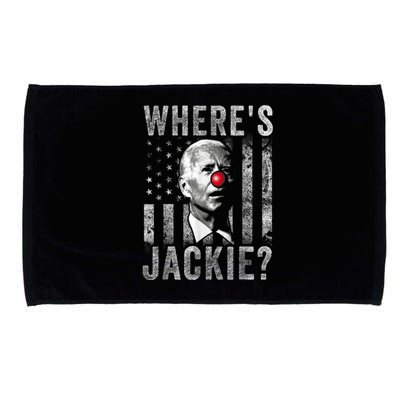 Where's Jackie Funny AntiBiden Microfiber Hand Towel