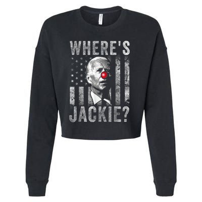 Where's Jackie Funny AntiBiden Cropped Pullover Crew