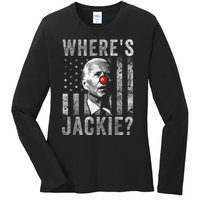 Where's Jackie Funny AntiBiden Ladies Long Sleeve Shirt