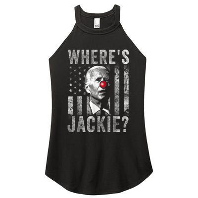 Where's Jackie Funny AntiBiden Women's Perfect Tri Rocker Tank