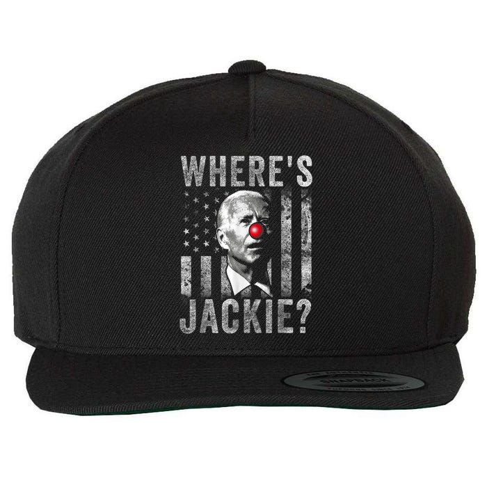 Where's Jackie Funny AntiBiden Wool Snapback Cap