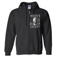 Where's Jackie Funny AntiBiden Full Zip Hoodie