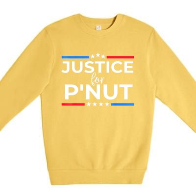 Women Justice For PNut Peanut Squirrel Lovers Gift Premium Crewneck Sweatshirt