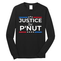 Women Justice For PNut Peanut Squirrel Lovers Gift Long Sleeve Shirt