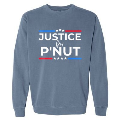 Women Justice For PNut Peanut Squirrel Lovers Gift Garment-Dyed Sweatshirt