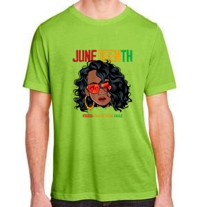 Women Juneteenth Free Ish Since 1865 Afro Queen Black Queen Gift African Pride Adult ChromaSoft Performance T-Shirt