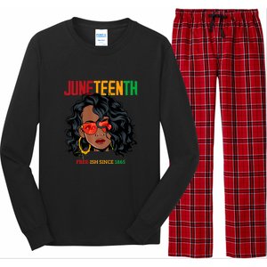 Women Juneteenth Free Ish Since 1865 Afro Queen Black Queen Gift African Pride Long Sleeve Pajama Set