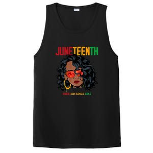 Women Juneteenth Free Ish Since 1865 Afro Queen Black Queen Gift African Pride PosiCharge Competitor Tank