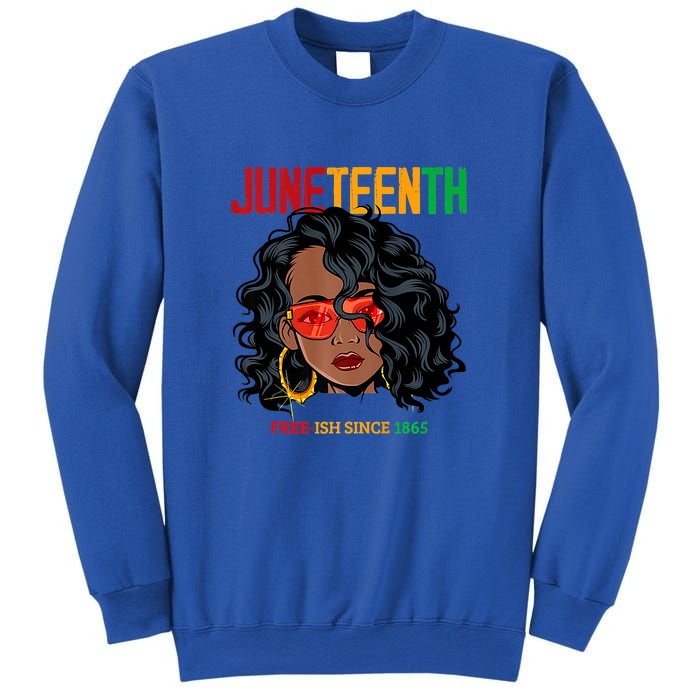 Women Juneteenth Free Ish Since 1865 Afro Queen Black Queen Gift African Pride Sweatshirt