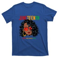 Women Juneteenth Free Ish Since 1865 Afro Queen Black Queen Gift African Pride T-Shirt